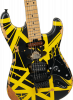 EVH Limited Edition Striped Series Frankenstein Frankie Maple Fingerboard Black with Yellow Stripes Aged
